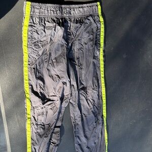 Gym Go Gray Track Pants with Neon Yellow Stripes size M 7/8 workout pants